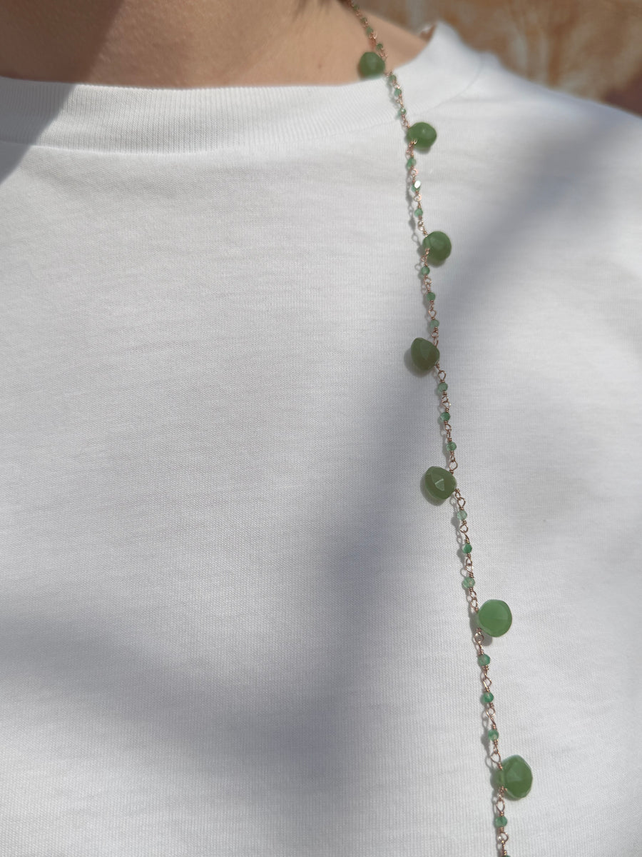 Collana gocce pietre  semipreziose