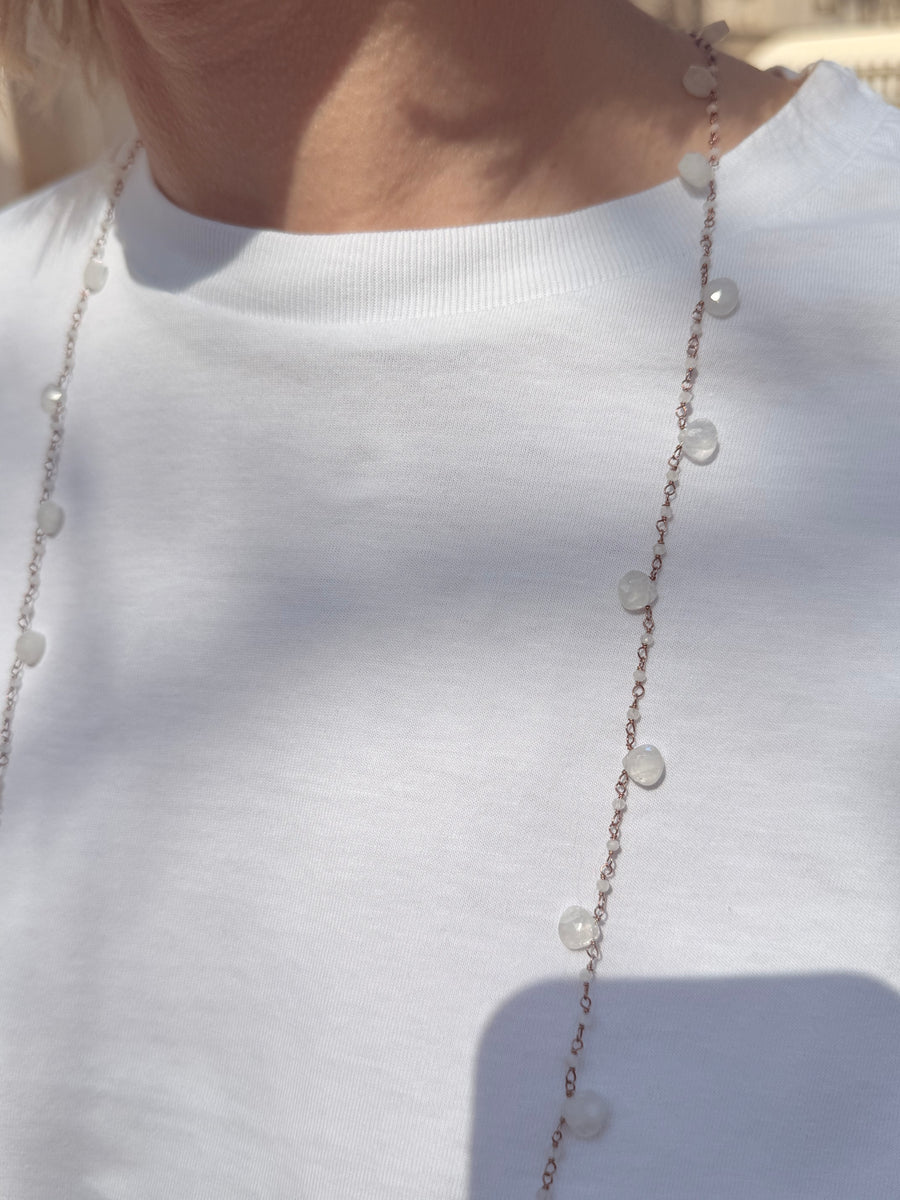 Collana gocce pietre  semipreziose
