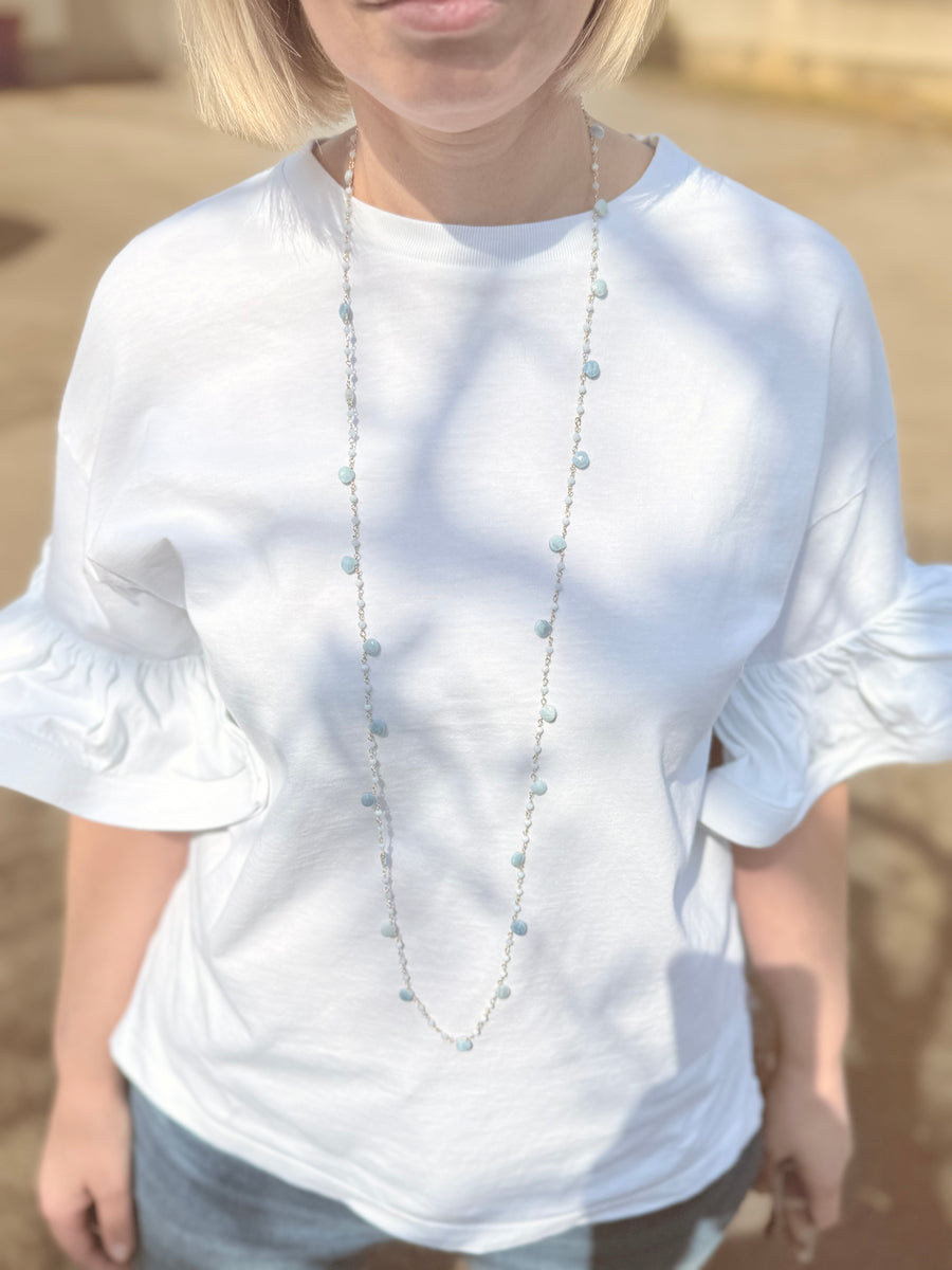 Collana gocce pietre  semipreziose