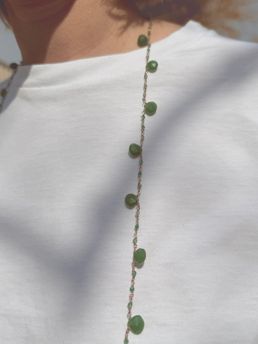 Collana gocce pietre  semipreziose