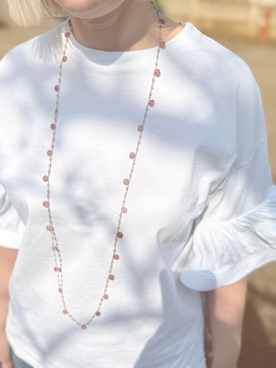 Collana gocce pietre  semipreziose