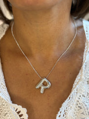Collana iniziale Bombata argento
