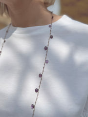 Collana gocce pietre  semipreziose