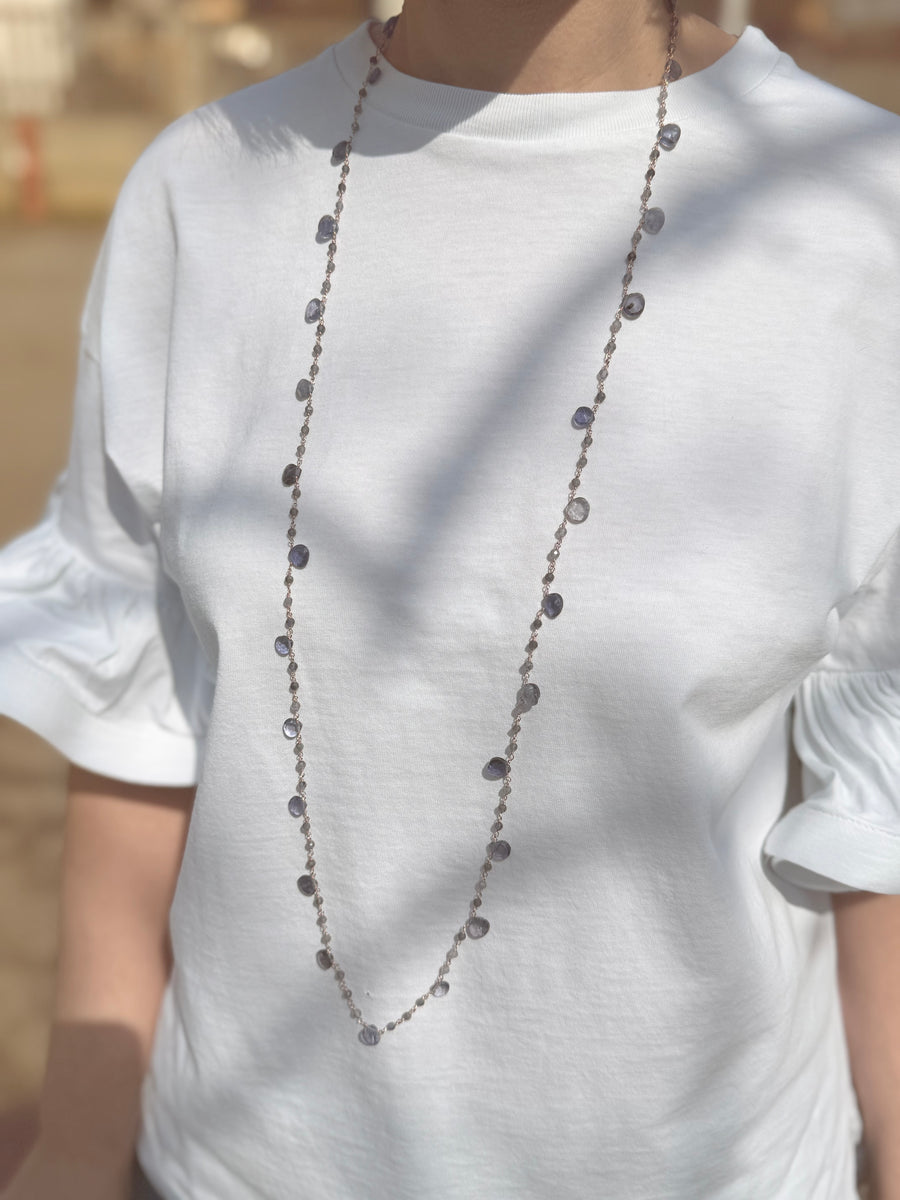 Collana gocce pietre  semipreziose