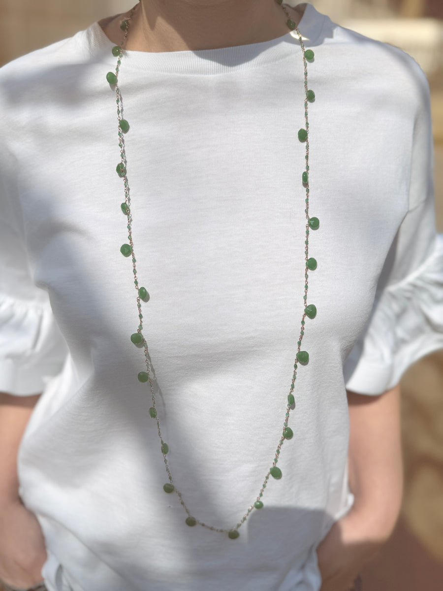 Collana gocce pietre  semipreziose