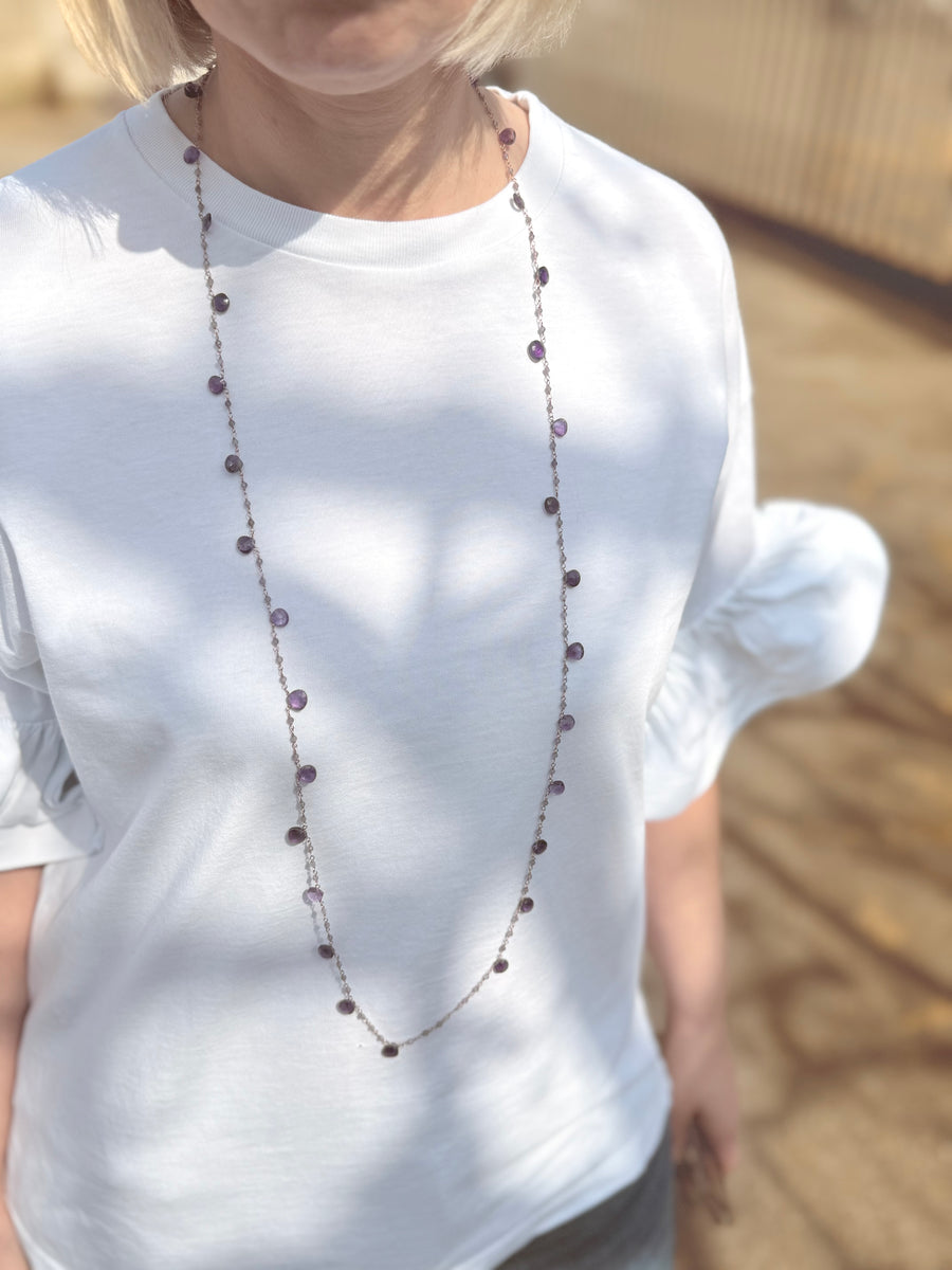 Collana gocce pietre  semipreziose