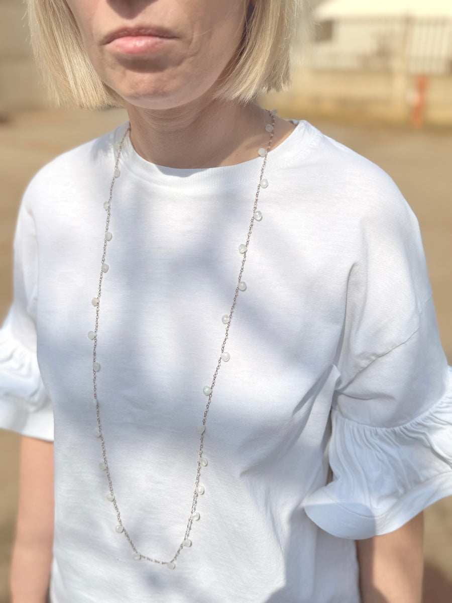 Collana gocce pietre  semipreziose