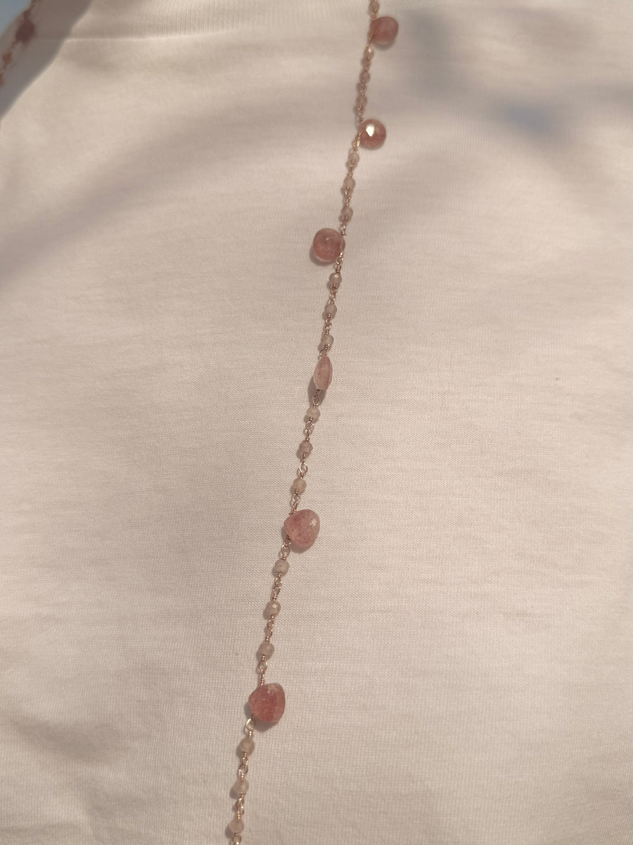 Collana gocce pietre  semipreziose
