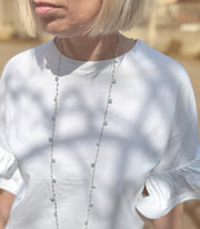 Collana gocce pietre  semipreziose