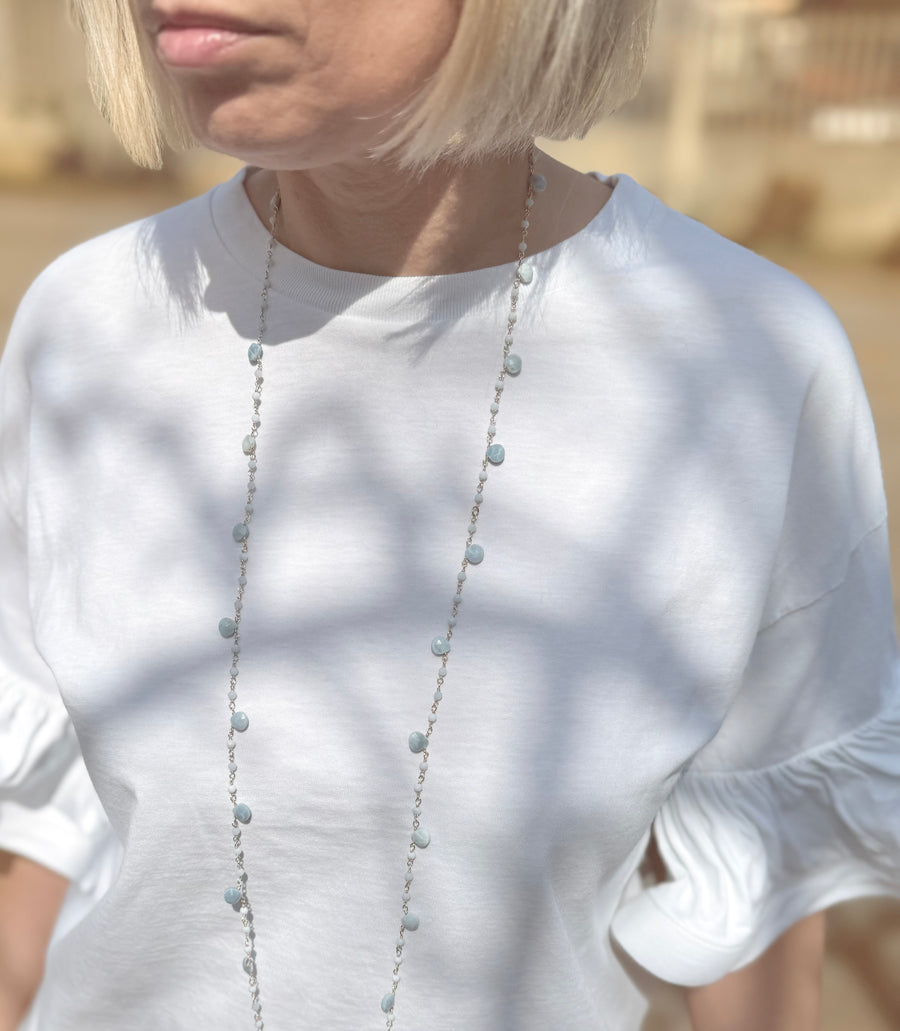 Collana gocce pietre  semipreziose