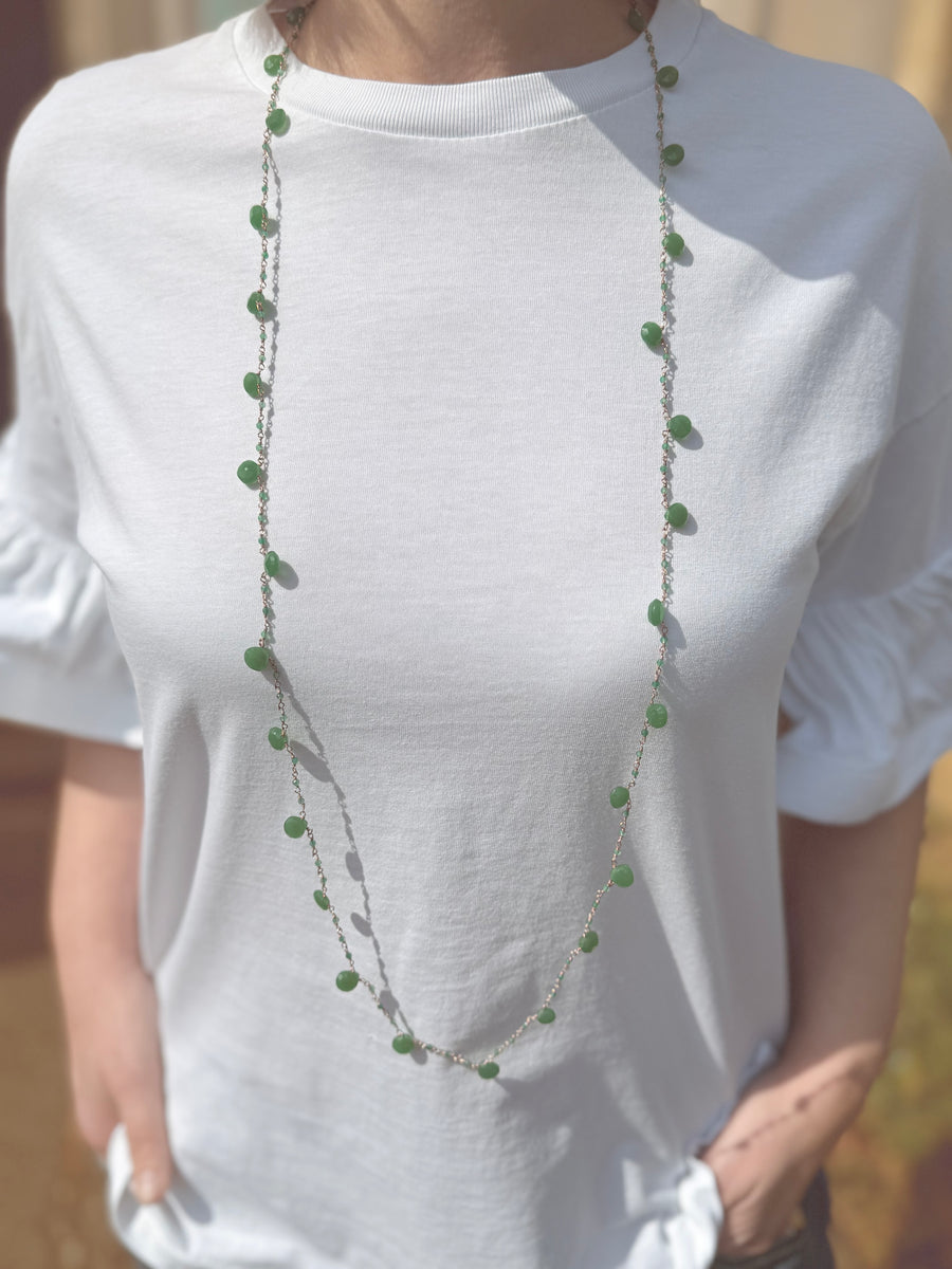 Collana gocce pietre  semipreziose
