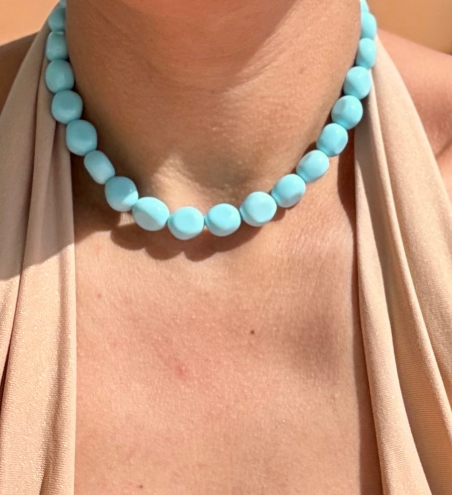 Collana pietre di pasta Turchese