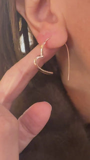 💖 Orecchini Cuore in Argento Placcato Oro Rosa