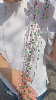 Collana gocce pietre  semipreziose