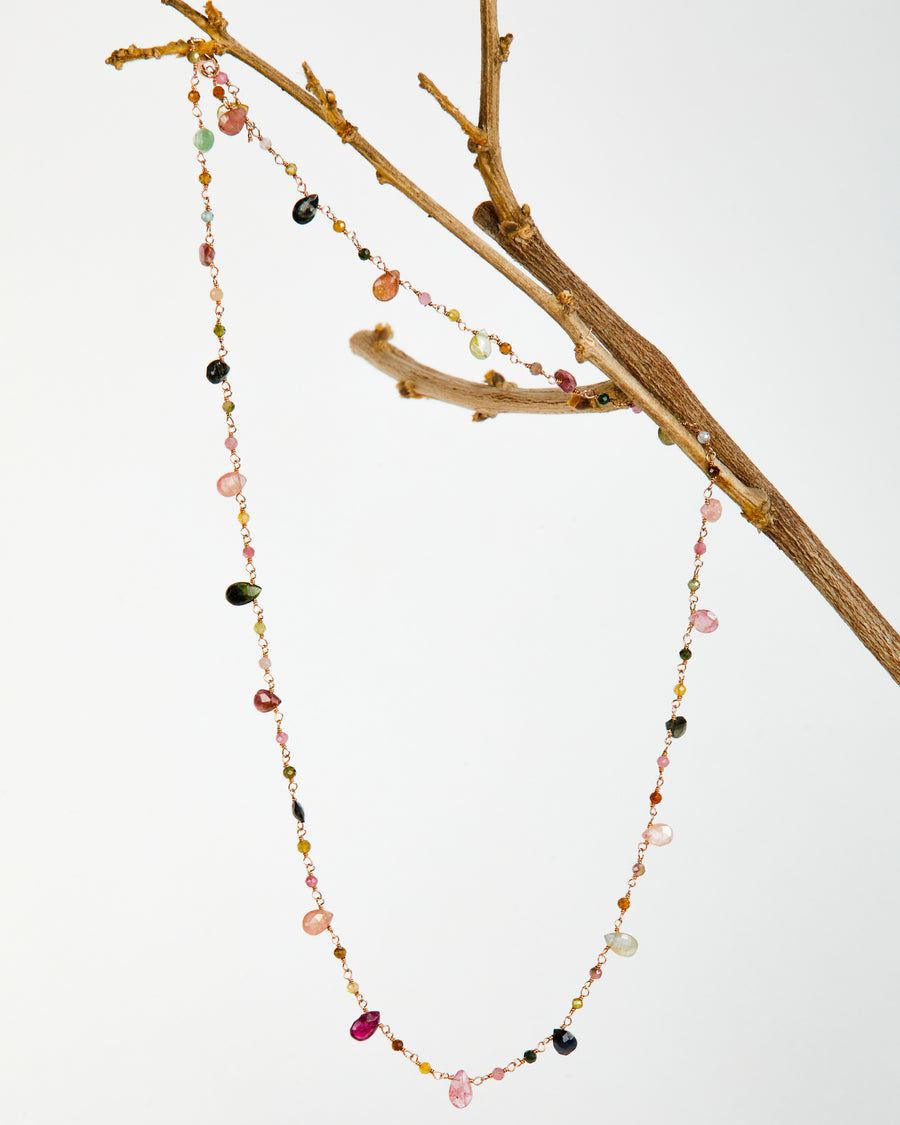 Collana gocce pietre  semipreziose