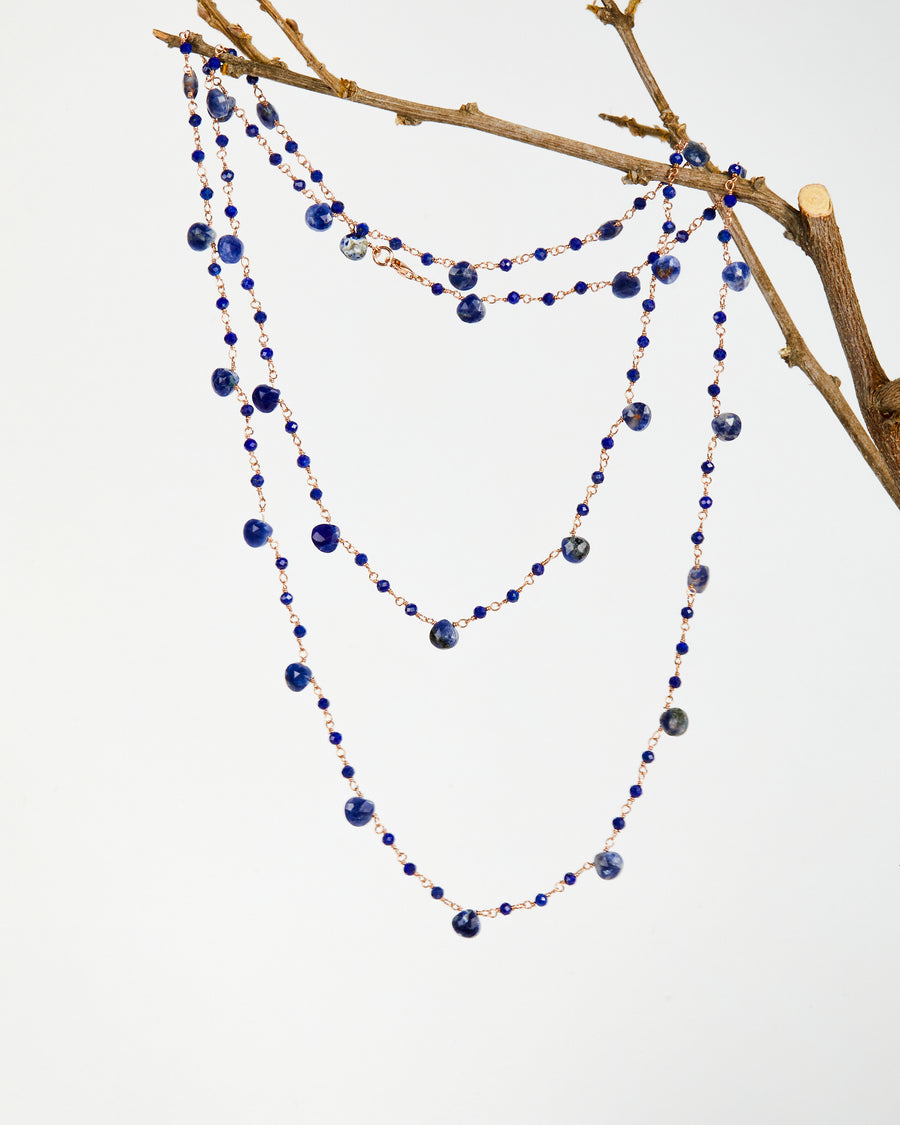 Collana gocce pietre  semipreziose