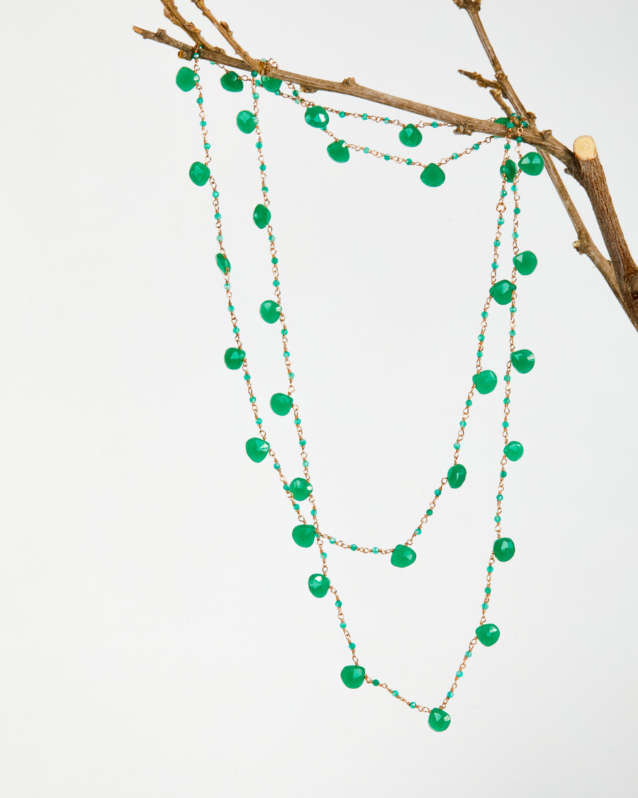 Collana gocce pietre  semipreziose