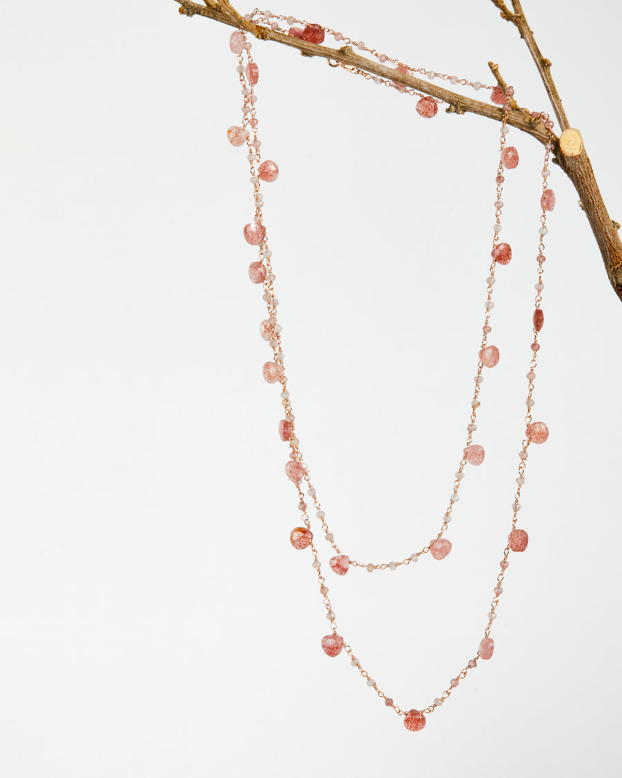 Collana gocce pietre  semipreziose