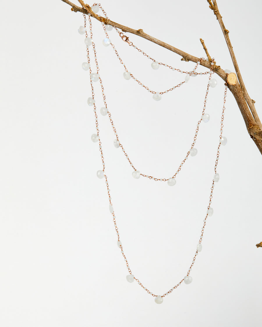 Collana gocce pietre  semipreziose