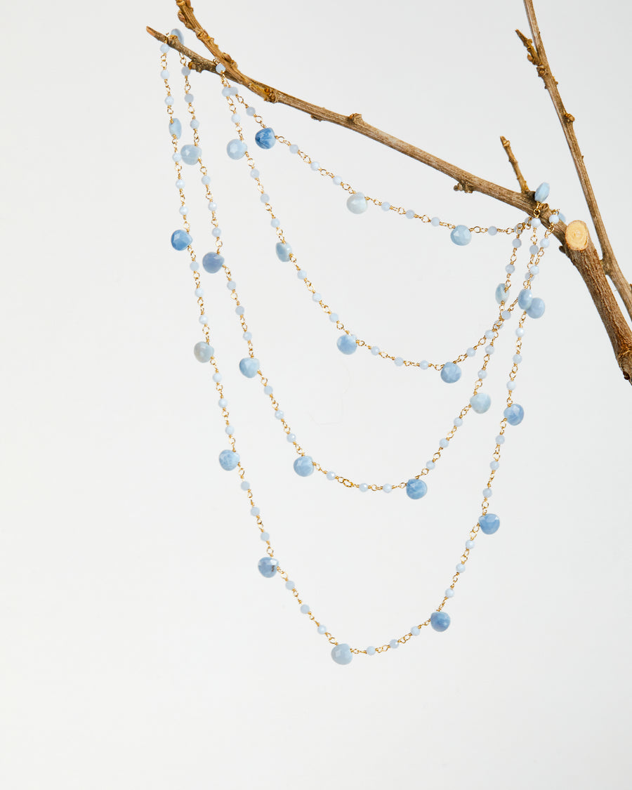 Collana gocce pietre  semipreziose