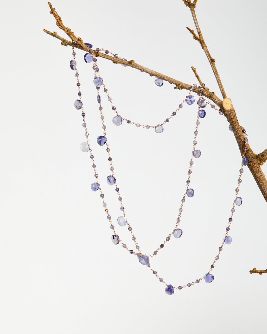 Collana gocce pietre  semipreziose